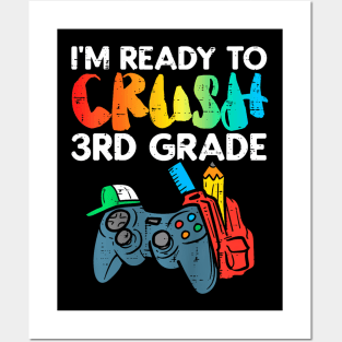 Kids To 3rd Grade Third Video Gamer First Day Posters and Art